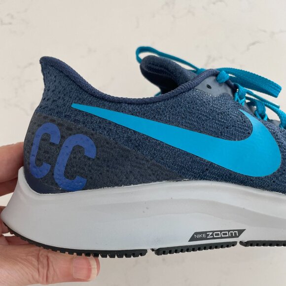 Nike By You Custom Shoes Mesh Lace Up Running Sneakers Denim Blue Turquoise 9.5 - Picture 7 of 11